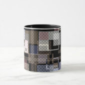 Abstrakt, beige, schwarz, plädiert tasse (Zentrum)