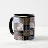 Abstrakt, beige, schwarz, plädiert tasse (Vorderseite Links)