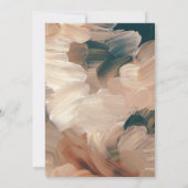 Abstrakt bemalt moderne aquamarine Creme Terracott Einladung (Rückseite)