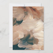 Abstrakt bemalt moderne aquamarine Creme Terracott Einladung (Rückseite)