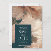 Abstrakt bemalt moderne aquamarine Creme Terracott Einladung (Vorderseite)