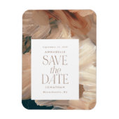 Abstrakt bemalt moderne aquamarine Creme Terracott Magnet (Vertikal)