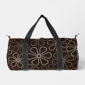 Abstrakt Big Blume Konturen Browns & Cremes Duffle Bag (Vorderseite)