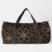 Abstrakt Big Blume Konturen Browns & Cremes Duffle Bag (Rückseite)