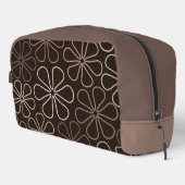 Abstrakt Big Blume Konturen Browns & Cremes Waschbeutel (Rechte Ecke)