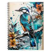 Abstrakt Bird Collage Notebook Journal Notizblock (Vorderseite)