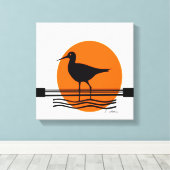Abstrakt Bird Sunset Leinwanddruck (Insitu (Holzboden))