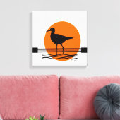 Abstrakt Bird Sunset Leinwanddruck (Insitu (Wohnzimmer))