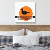 Abstrakt Bird Sunset Leinwanddruck (Insitu (Schlafzimmer))