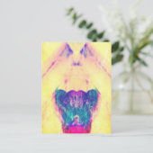 Abstrakt Birdhouse Angel Postkarte (Stehend Vorderseite)