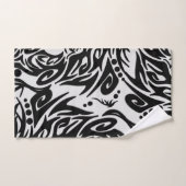 Abstrakt Black and Gray Tribal Wolf Badhandtuch Set (Handtuch)