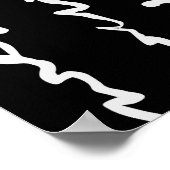 Abstrakt Black and White Scribles Poster (Ecke)