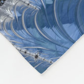 Abstrakt Black Blue Fraktal Fleecedecke (Ecke)