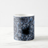 Abstrakt Black Blue Fraktal Kaffeetasse (Mittel)
