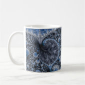 Abstrakt Black Blue Fraktal Kaffeetasse (Links)