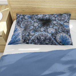 Abstrakt Black Blue Fraktal Kissenbezug