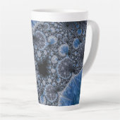 Abstrakt Black Blue Fraktal Milchtasse (Rechte Ecke)