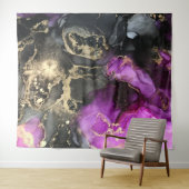 Abstrakt Black Gold Lila Kunst Wandteppich (Beispiel (Horizontal))