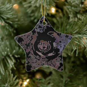 Abstrakt Black Gray Happy Neues Jahr Keramik Ornament