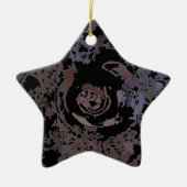 Abstrakt Black Gray Happy Neues Jahr Keramik Ornament (Vorne)