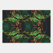 Abstrakt Black Green Gold Geschenkpapier Set (Vorderseite 3)