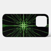 Abstrakt Black Green Neon Symmetrisch Case-Mate iPhone Hülle (Rückseite (Horizontal))