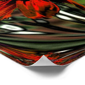 Abstrakt Black Mit Augen Susan Blume Art Poster (Ecke)