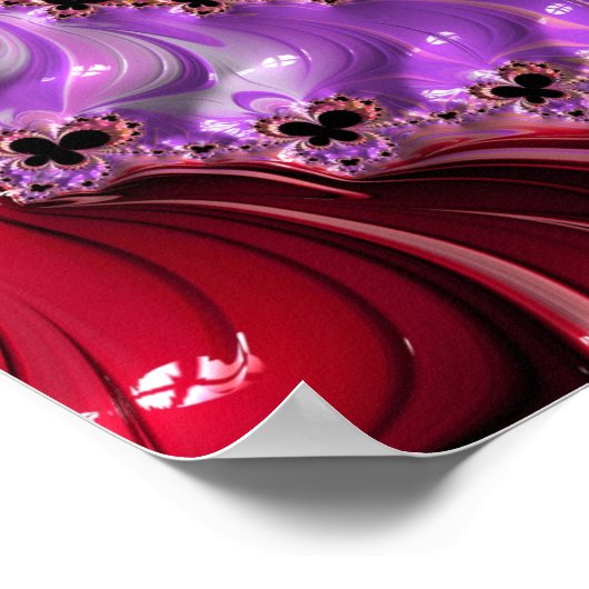 Abstrakt Black Percent Sign Fraktal Poster (Ecke)