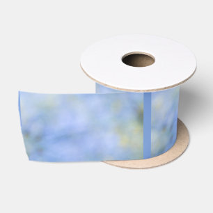 Abstrakt Blassblau-Gelb-Palo-Verde Satinband