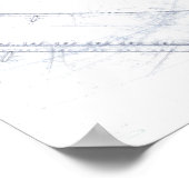 Abstrakt blau auf weißes Thema Poster (Ecke)