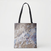 Abstrakt Blau & Beige Tasche (Vorderseite)