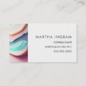 Abstrakt-blau-blaue Pastellfarbe Visitenkarte (Rückseite)