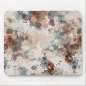 Abstrakt Blau Creme Braun   Mousepad (Vorne)