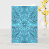 Abstrakt Blau, glücklich zum Geburtstag Karte (Gelbe Blume)