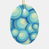 Abstrakt blau in grün keramikornament (Hinten)
