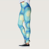 Abstrakt blau in grün leggings (Links)