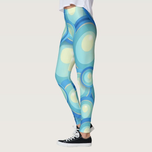 Abstrakt blau in grün leggings (Links)
