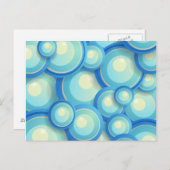 Abstrakt blau in grün postkarte (Vorne/Hinten)