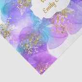 Abstrakt Blau Lila Alkohol Tinte Personalisiert Seidenpapier (Ausschnitt)