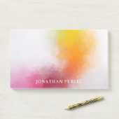 Abstrakt-blau-Lila-grün-gelb Post-it Klebezettel (Auf Schreibtisch)