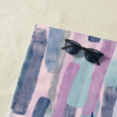 Abstrakt Blau Lila rosa Strandtuch (Beispiel)