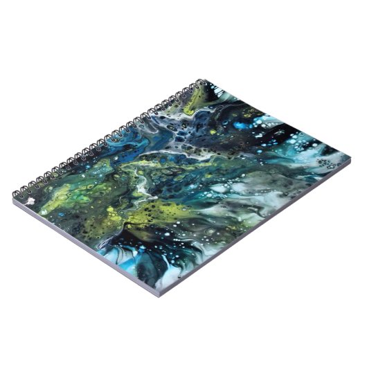 Abstrakt Blau Notizblock (Linke Seite)