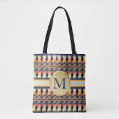 Abstrakt Blau, Orange & Mehrfarbig Tasche (Vorderseite)