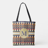 Abstrakt Blau, Orange & Mehrfarbig Tasche (Rückseite)