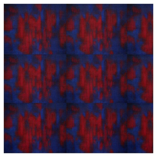 Abstrakt Blau/Rot Stoff (Muster)