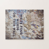 Abstrakt blau und beige (gekrönte Wand) Puzzle (Horizontal)