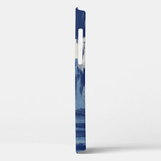 Abstrakt Blau und Elfenbein Case-Mate iPhone Hülle (Rückseite / Links)