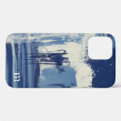 Abstrakt Blau und Elfenbein Case-Mate iPhone Hülle (Rückseite (Horizontal))