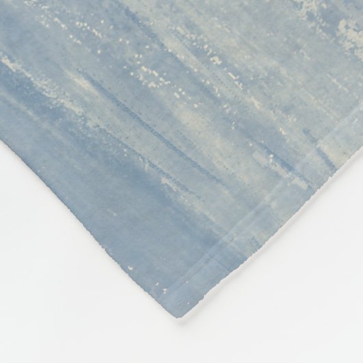 Abstrakt Blau und Elfenbein Fleecedecke (Ecke)