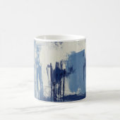 Abstrakt Blau und Elfenbein Kaffeetasse (Mittel)